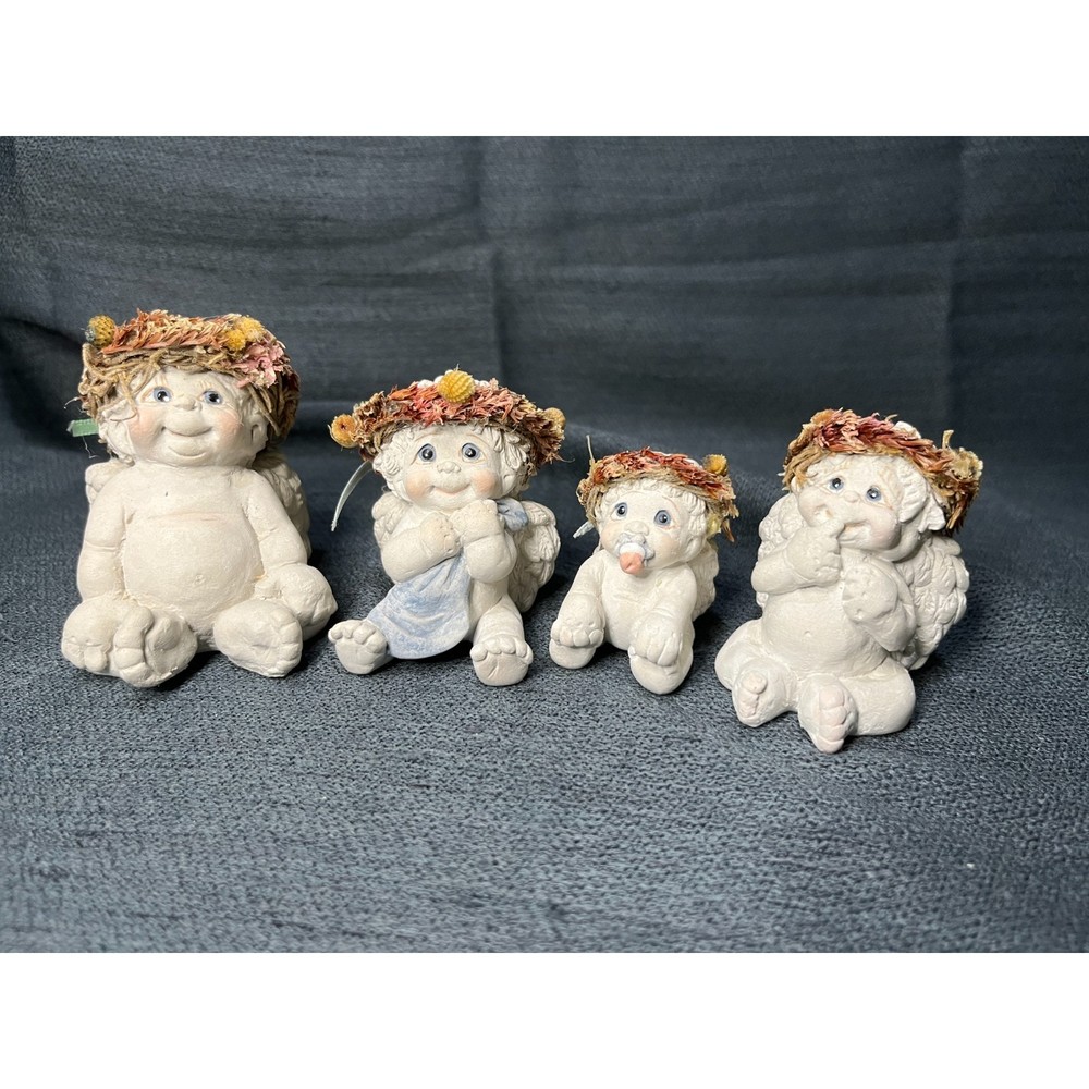 Lot of 4 Vintage Dreamsicles Cast Art Angel Cherub Figurine Collectibles